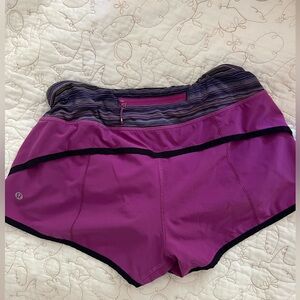 Lulu lemon purple speed shorts
